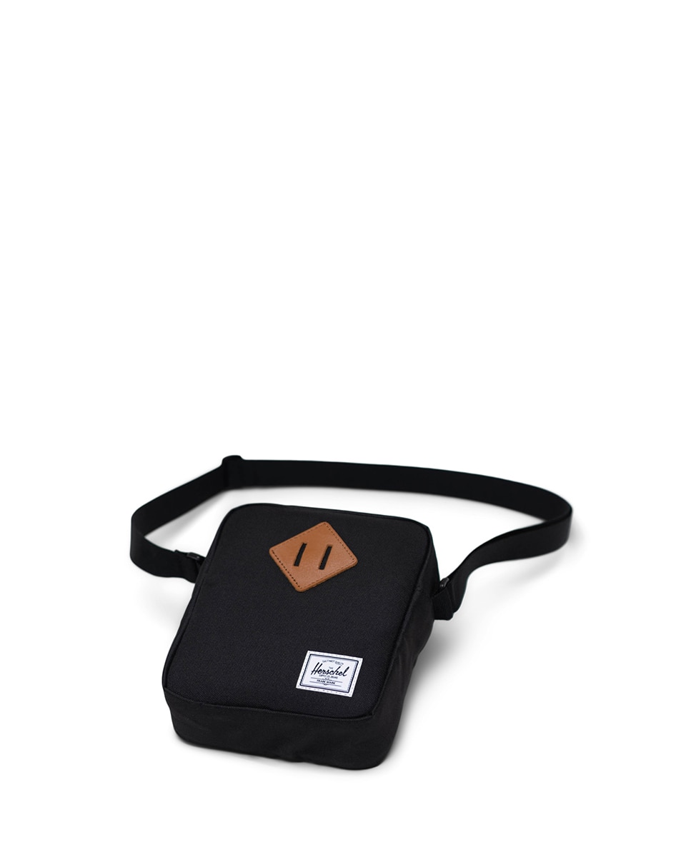 Bandolera unisex herschel ecológica en tejido 2 l y medio con cremallera y bolsillo interno - Negro Negro-2