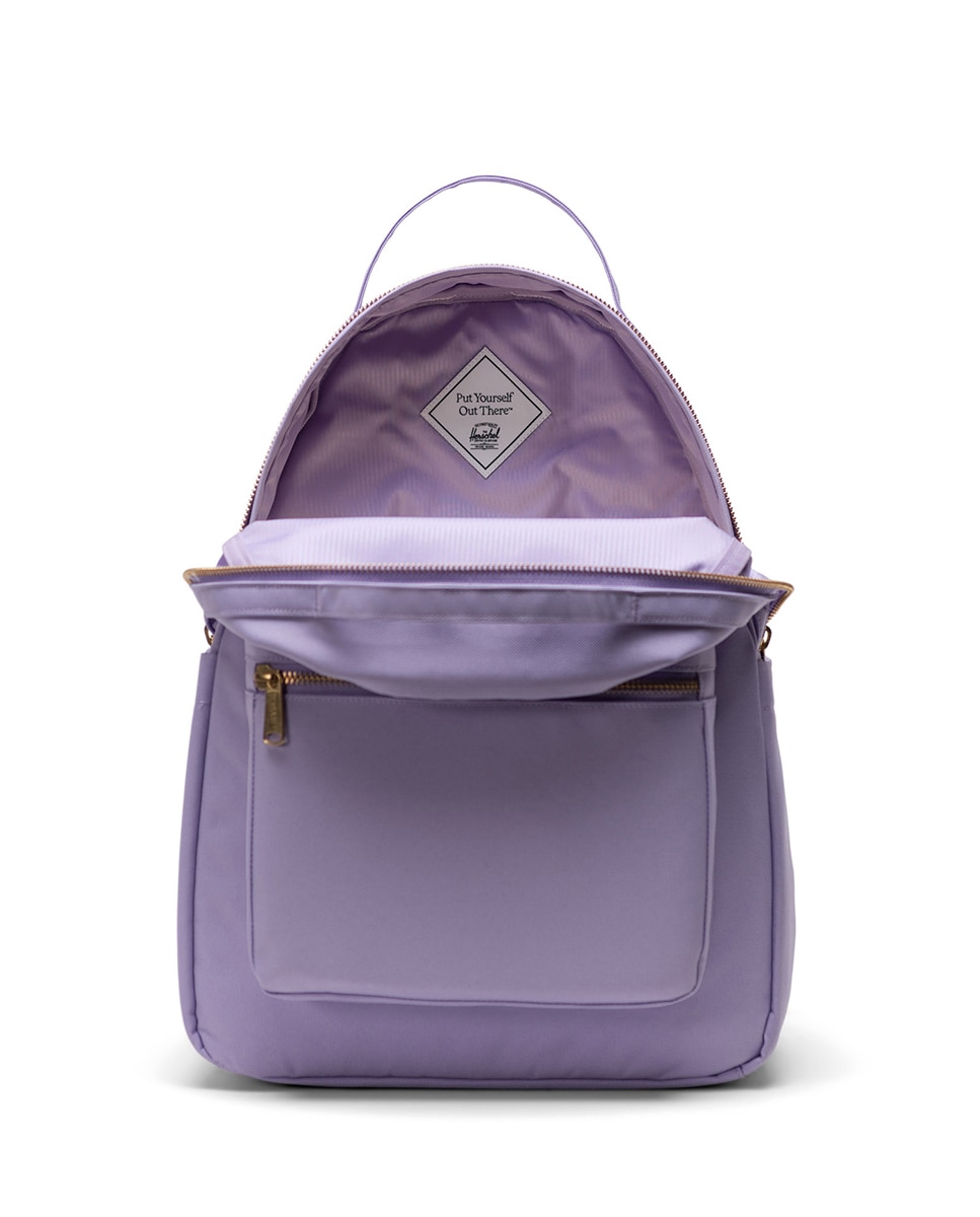 Mochila mujer ecológica azul 18 l con bolsillo delantero con cremallera - Herschel - Lila Lila-2