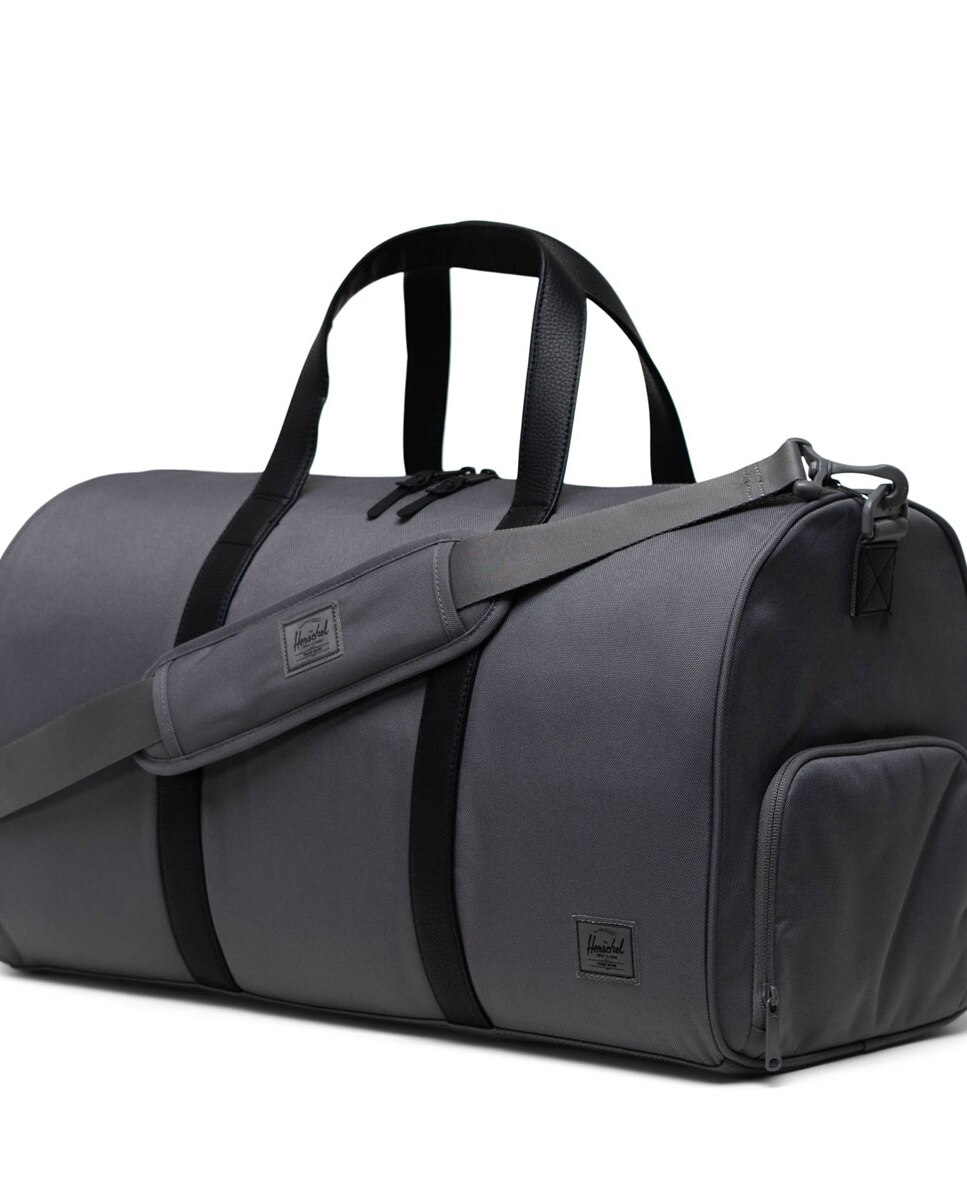 Bolsa de viaje unisex herschel de 46 l en tejido ecológico con cremallera - Gris claro Gris claro-3