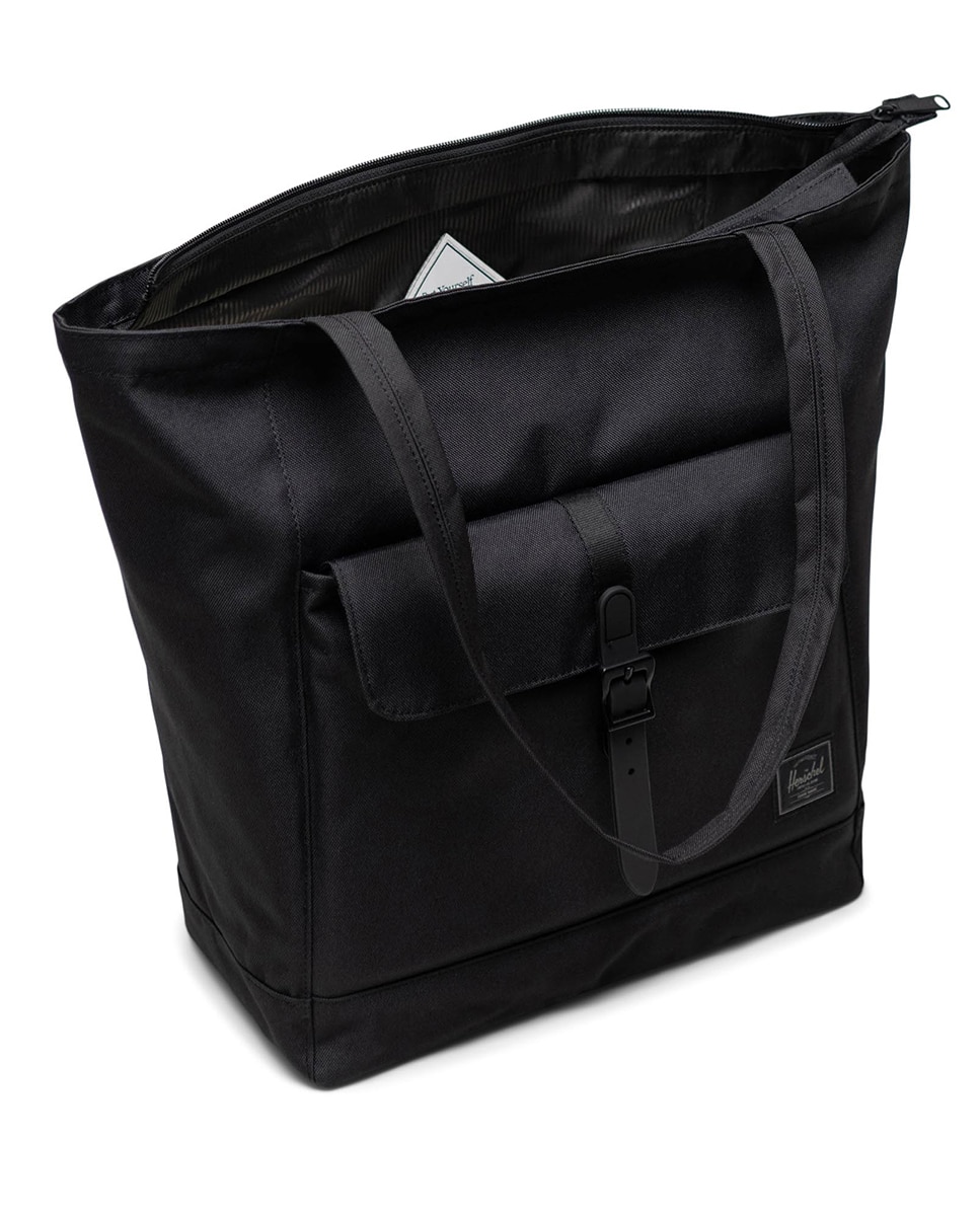 Bolso de hombro unisex herschel en tejido reciclado de 20 l - Negro mate Negro mate-2