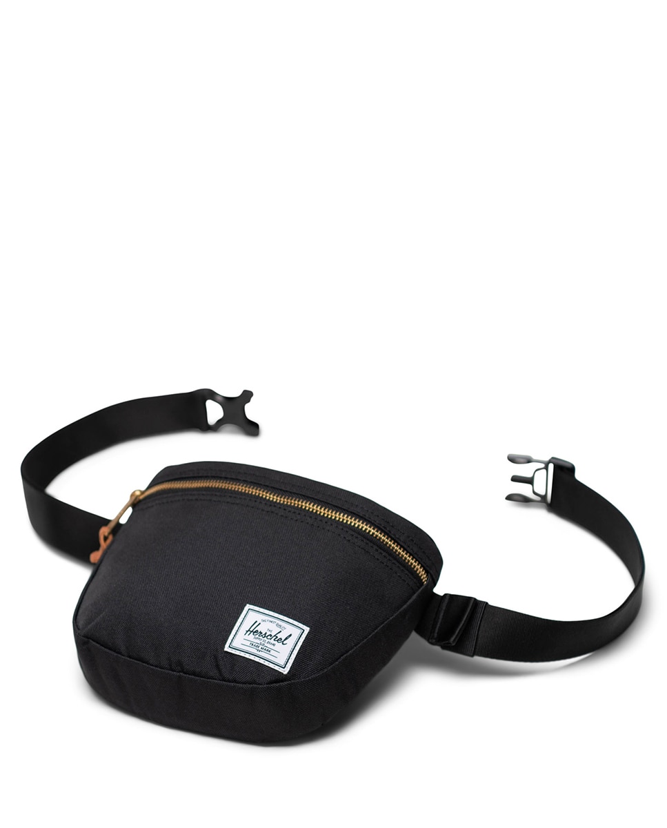 Riñonera unisex herschel reciclada en tejido de 2 l con cremallera - Negro Negro-3