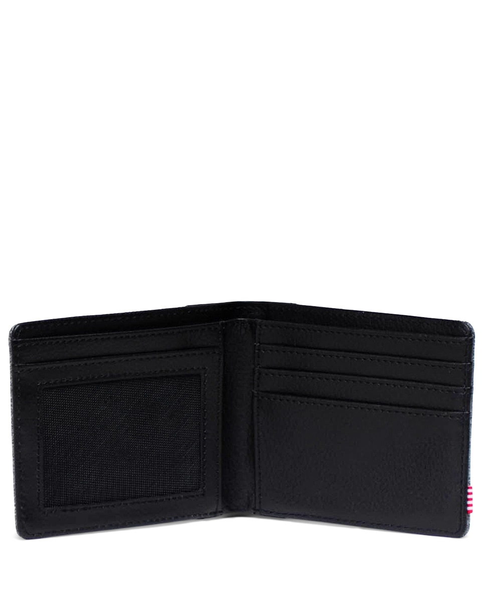 Cartera hombre herschel plegable ecológica en tejido con piel vegana - Gris claro Gris claro-3