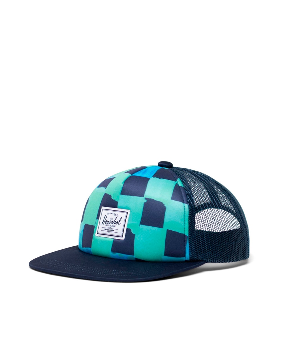 Gorra unisex infantil en tejido a cuadros azules - Herschel - Azul Azul-1