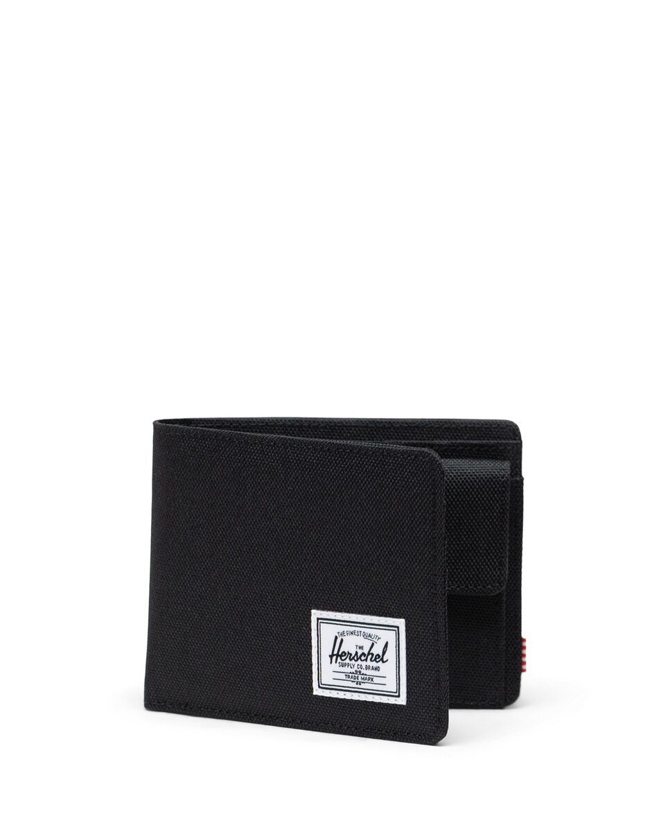 Cartera hombre herschel plegable ecológica en tejido para tarjetas y monedero - Negro Negro-3