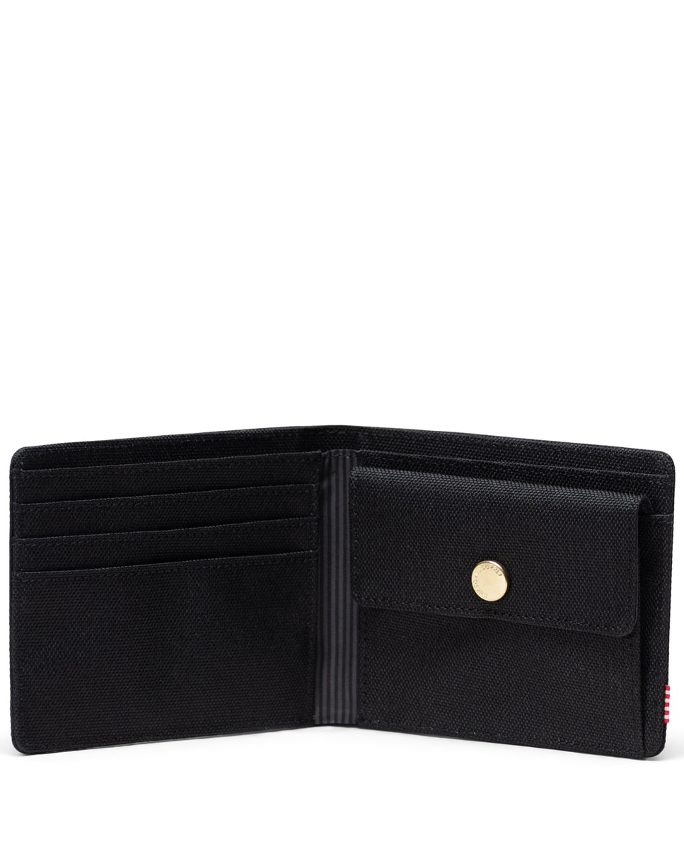 Cartera hombre herschel plegable ecológica en tejido para tarjetas y monedero - Negro Negro-2