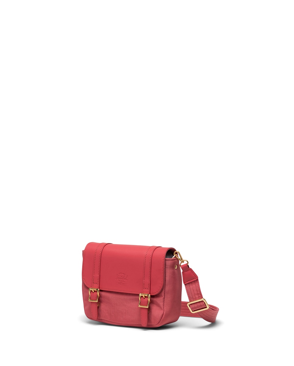 Bandolera mujer herschel 1 l en tejido ecológico combinado con piel vegana - Naranja Naranja-3