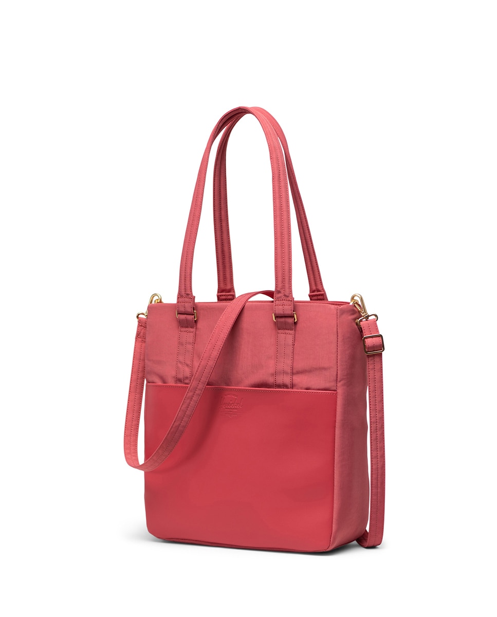 Bolso mujer herschel 8 l en tejido ecológico combinado con piel vegana - Rosa Rosa-3