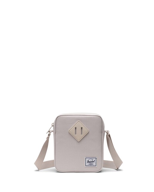 Imagen 0 de Bandolera hombre ecológica beige de 2.6 l con cremallera y bolsillo interno