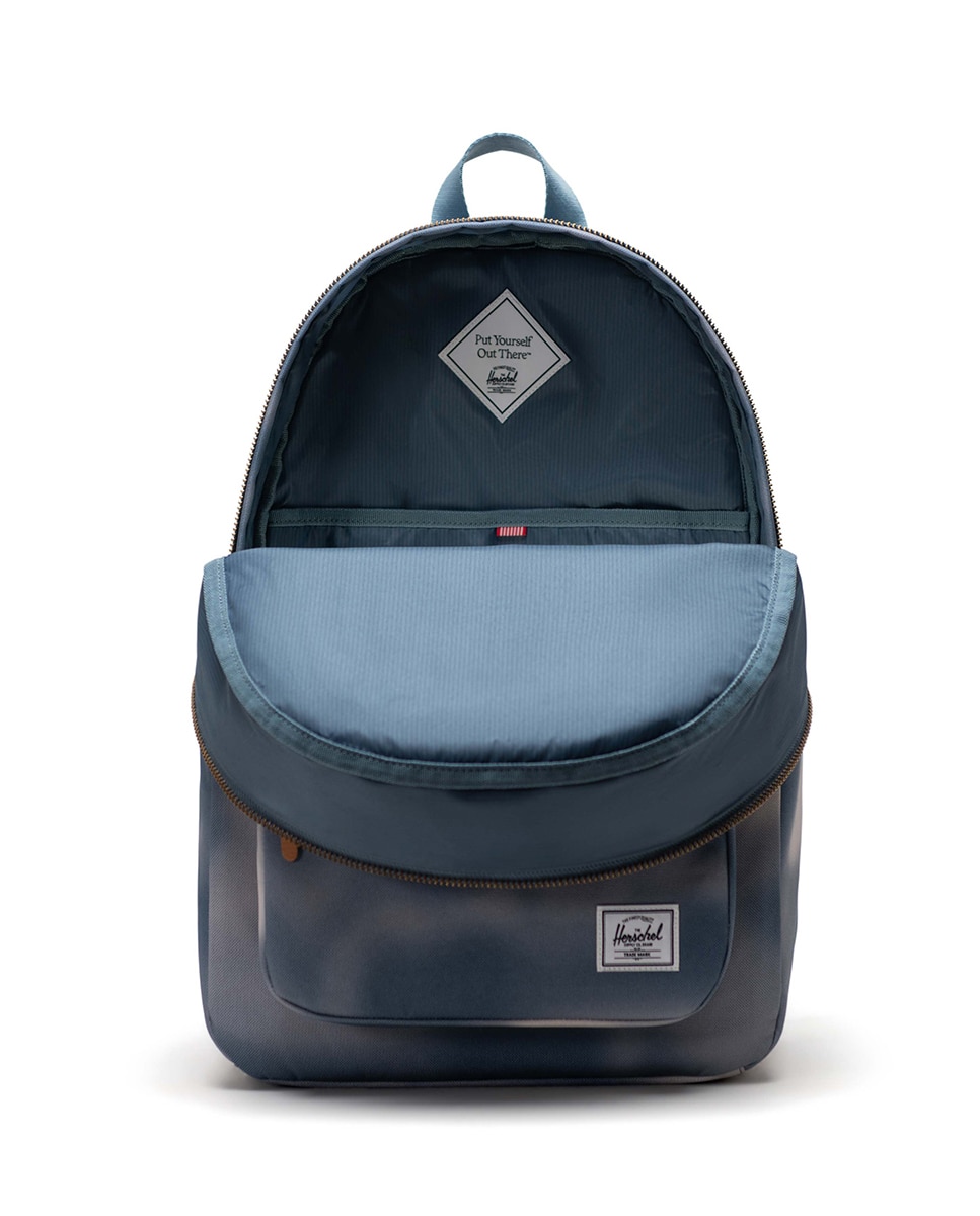 Mochila unisex herschel reciclada en tejido de 22 l con cremallera - Azul oscuro Azul oscuro-3
