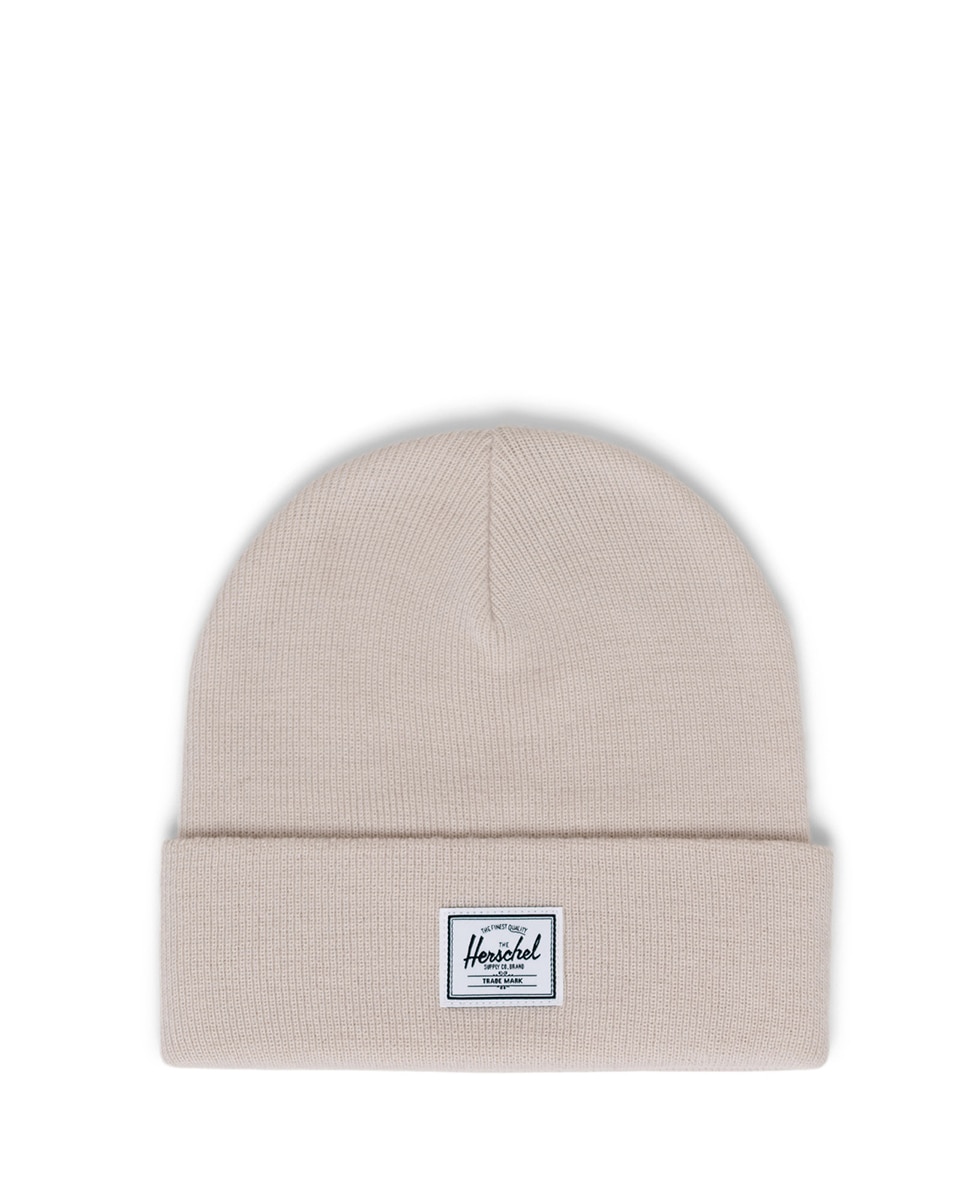 Gorro unisex de punto acanalado en color blanco roto - Herschel - Nude Nude-1