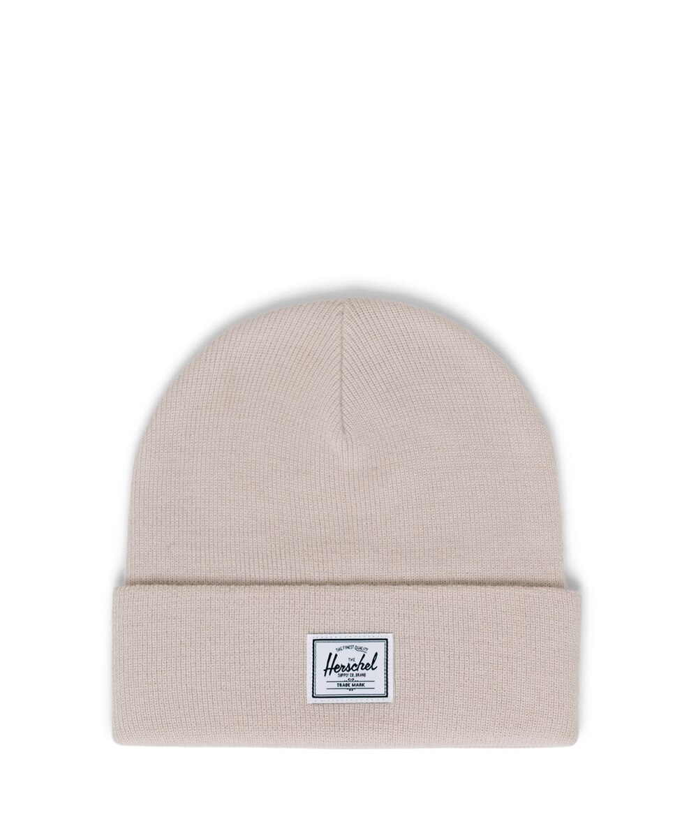 Gorro unisex de punto acanalado en color blanco roto - Herschel - Nude Nude-2