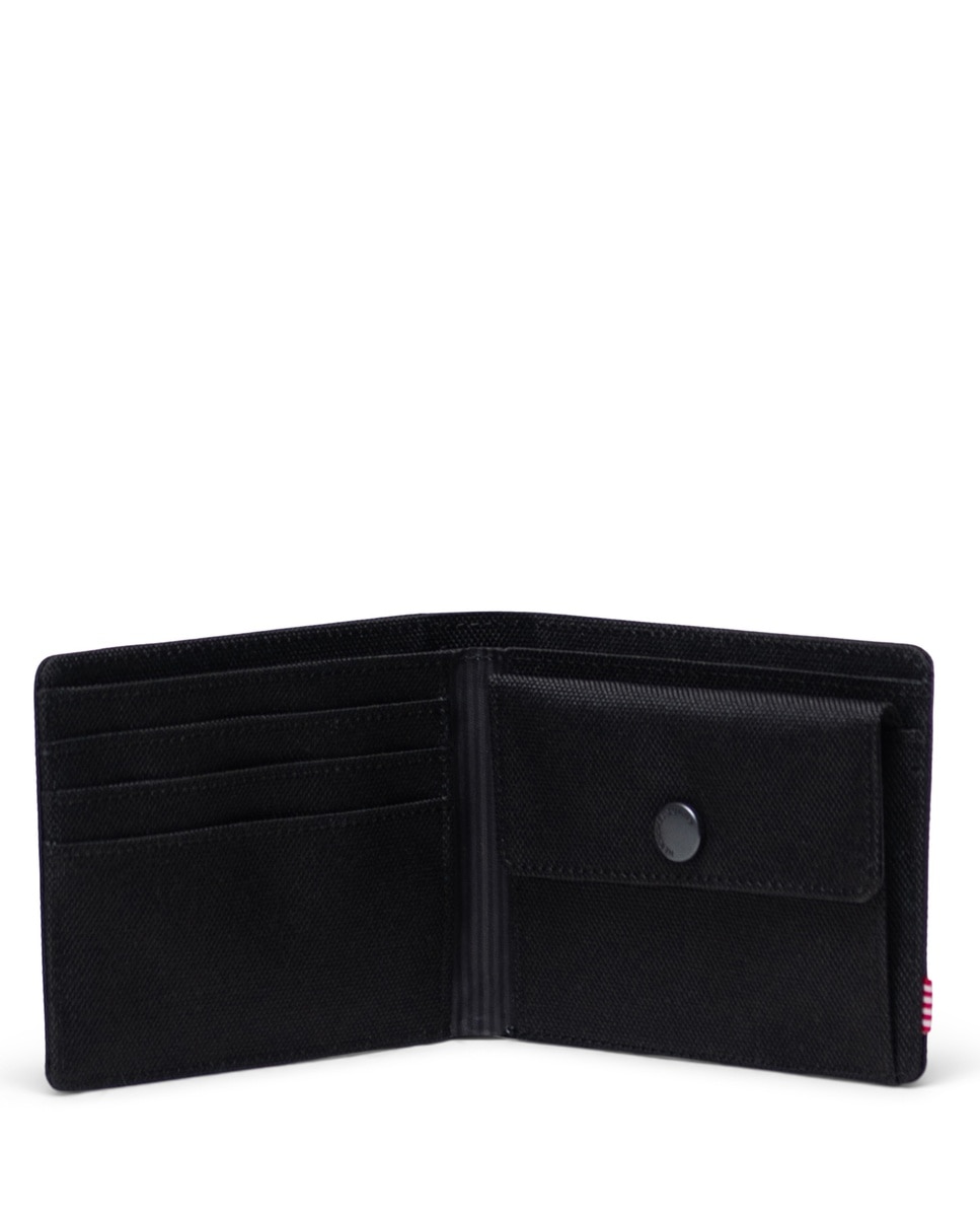Cartera hombre herschel plegable ecológica en tejido para tarjetas y monedero - Verde oscuro Negro / Grafito-2