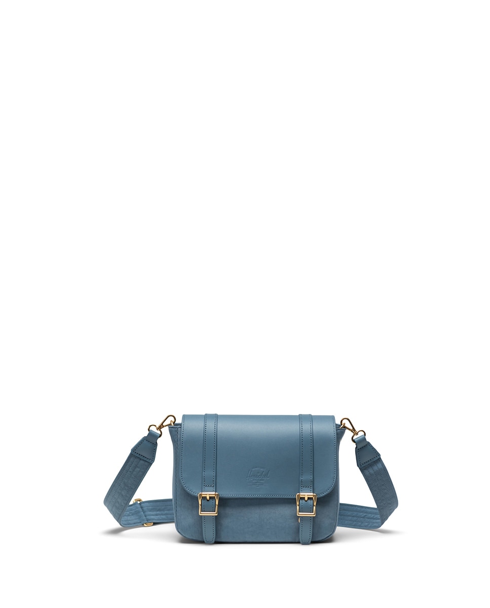 Bandolera mujer herschel 1 l en tejido ecológico combinado con piel vegana - Azul Azul-1