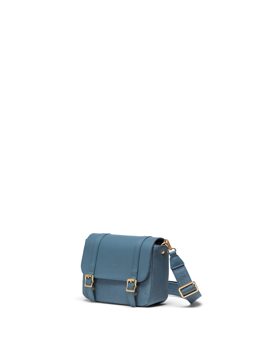 Bandolera mujer herschel 1 l en tejido ecológico combinado con piel vegana - Azul Azul-2