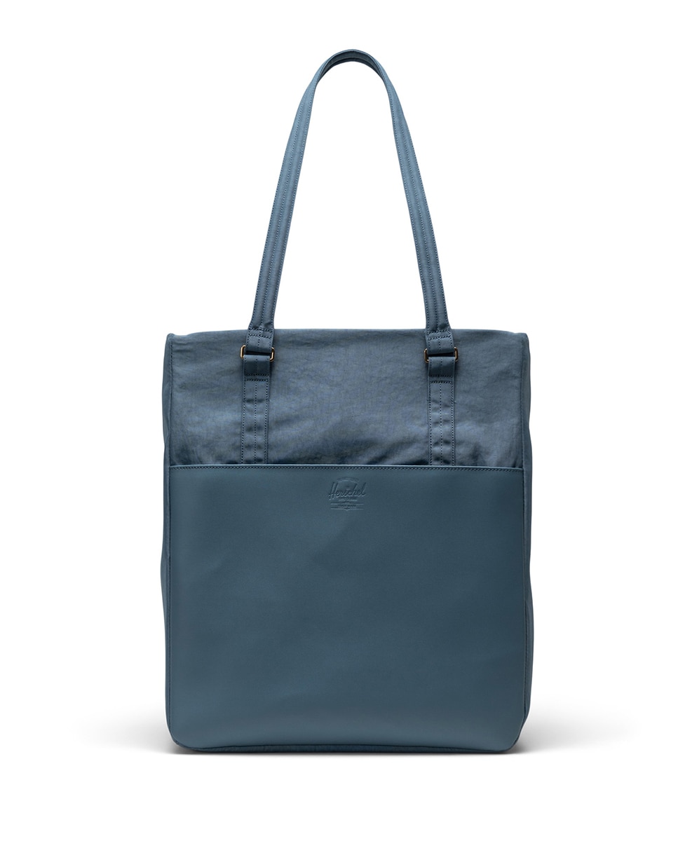 Bolso mujer 15,5 l en tejido combinado con piel beige - Herschel - Azul Azul-1