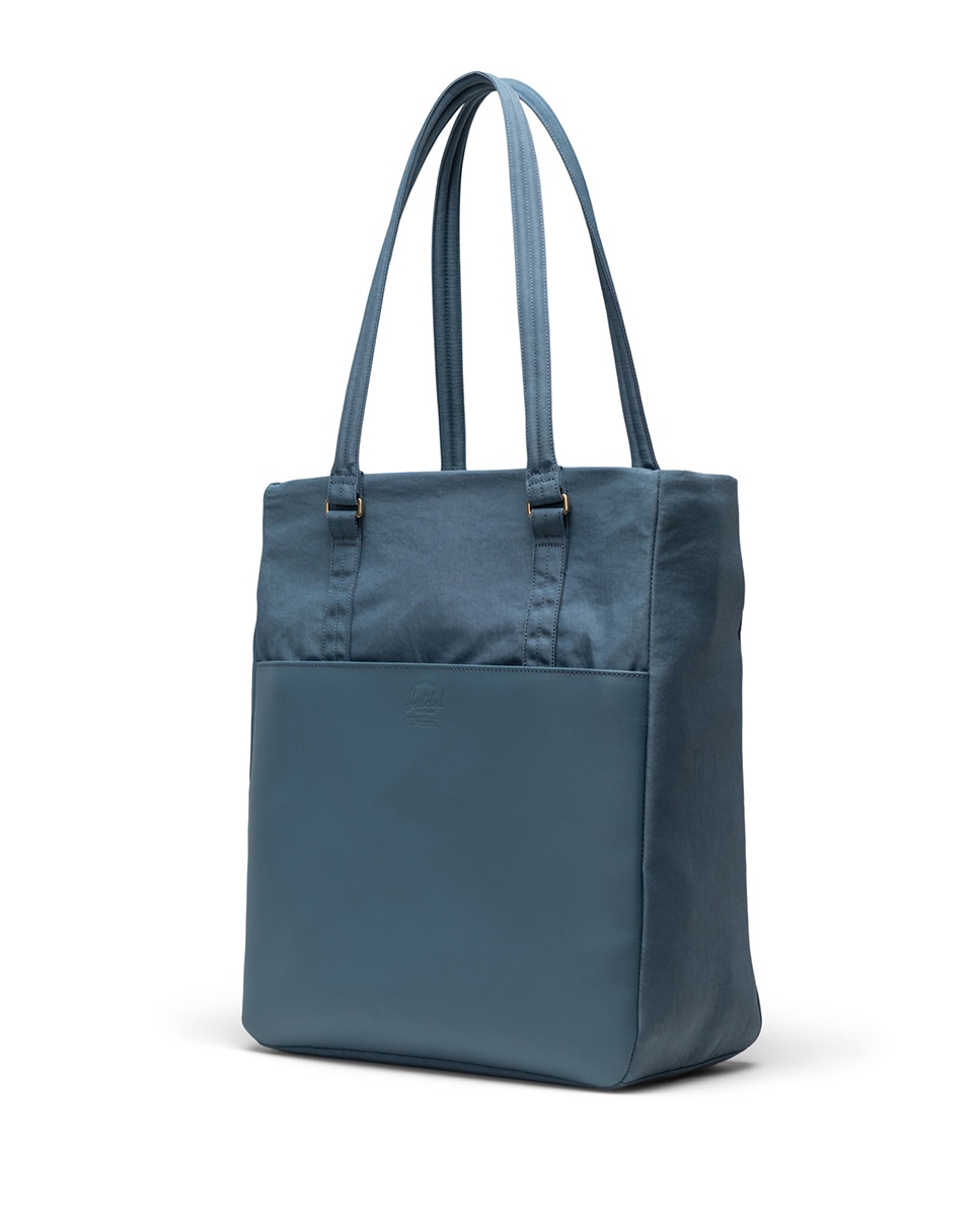 Bolso mujer 15,5 l en tejido combinado con piel beige - Herschel - Azul Azul-2