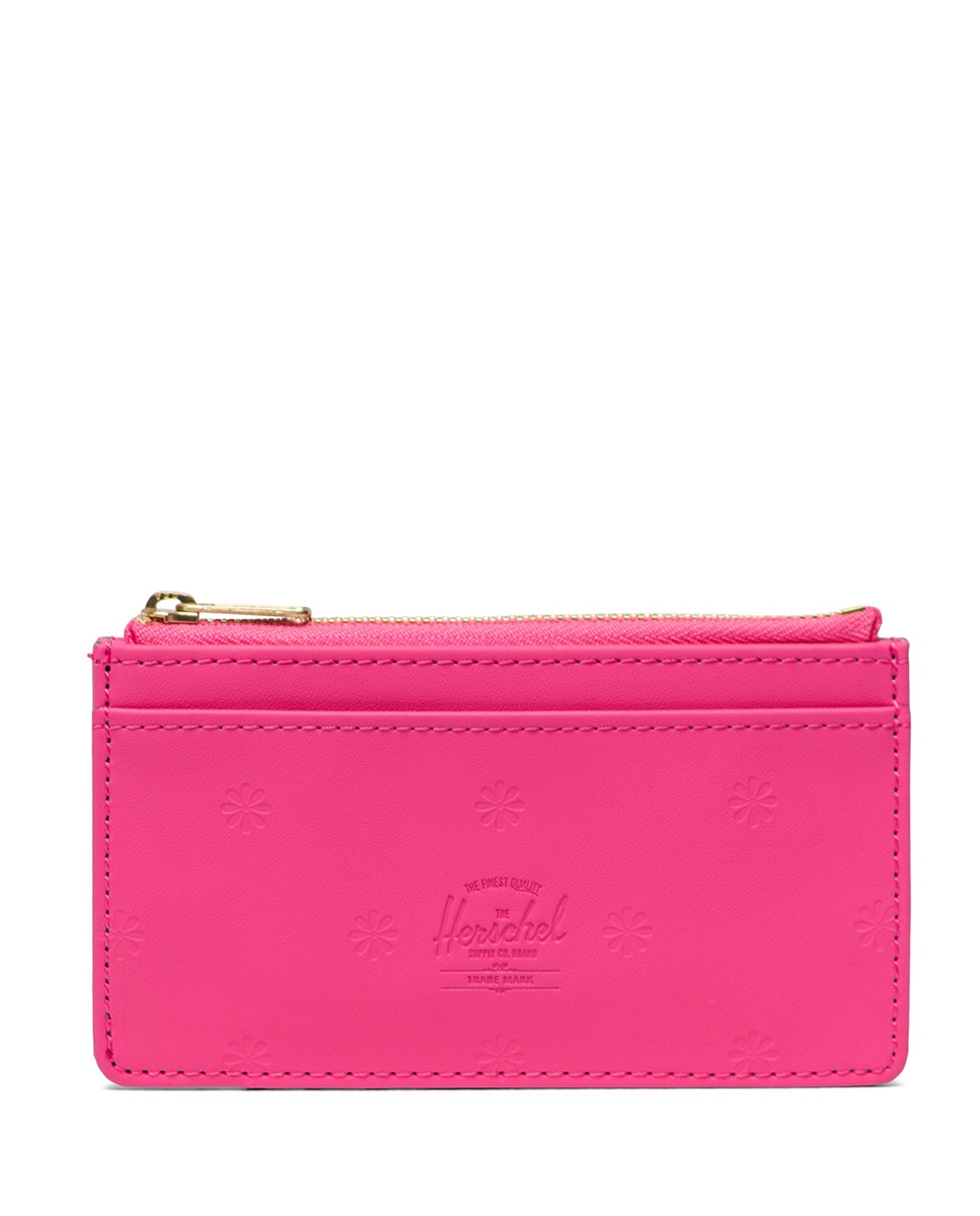 Tarjetero unisex herschel en piel vegana con cremallera - Fucsia Fucsia-1