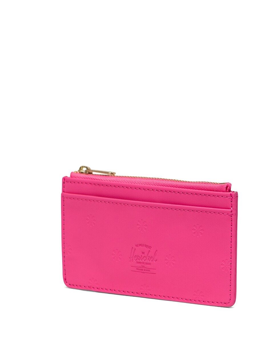 Tarjetero unisex herschel en piel vegana con cremallera - Fucsia Fucsia-3