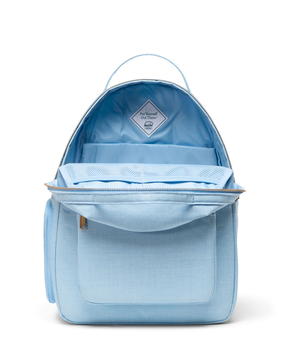 Mochila unisex herschel ecológica con cambiador de bebe en tejido de 18l - Azul denim Azul denim-2