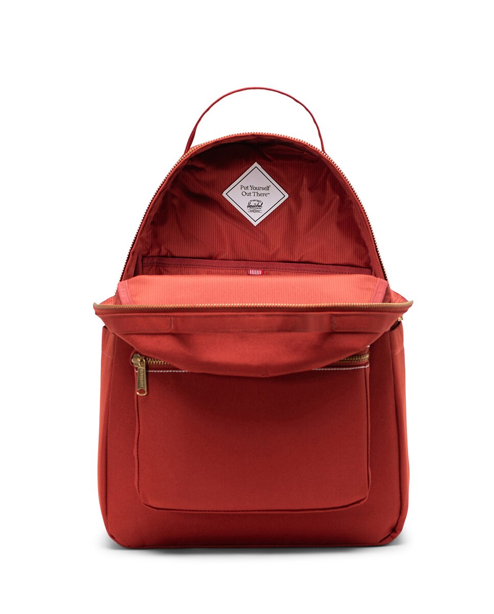 Mochila mujer herschel ecológica en tejido 18 l con bolsillo delantero - Rojo Rojo-3