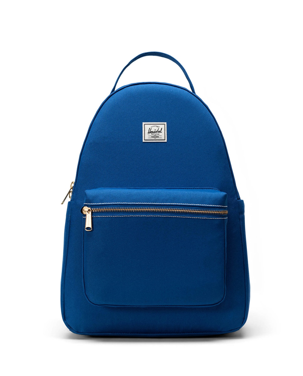 Mochila mujer ecológica azul 18 l con bolsillo delantero con cremallera - Herschel - Azul índigo Azul índigo-1
