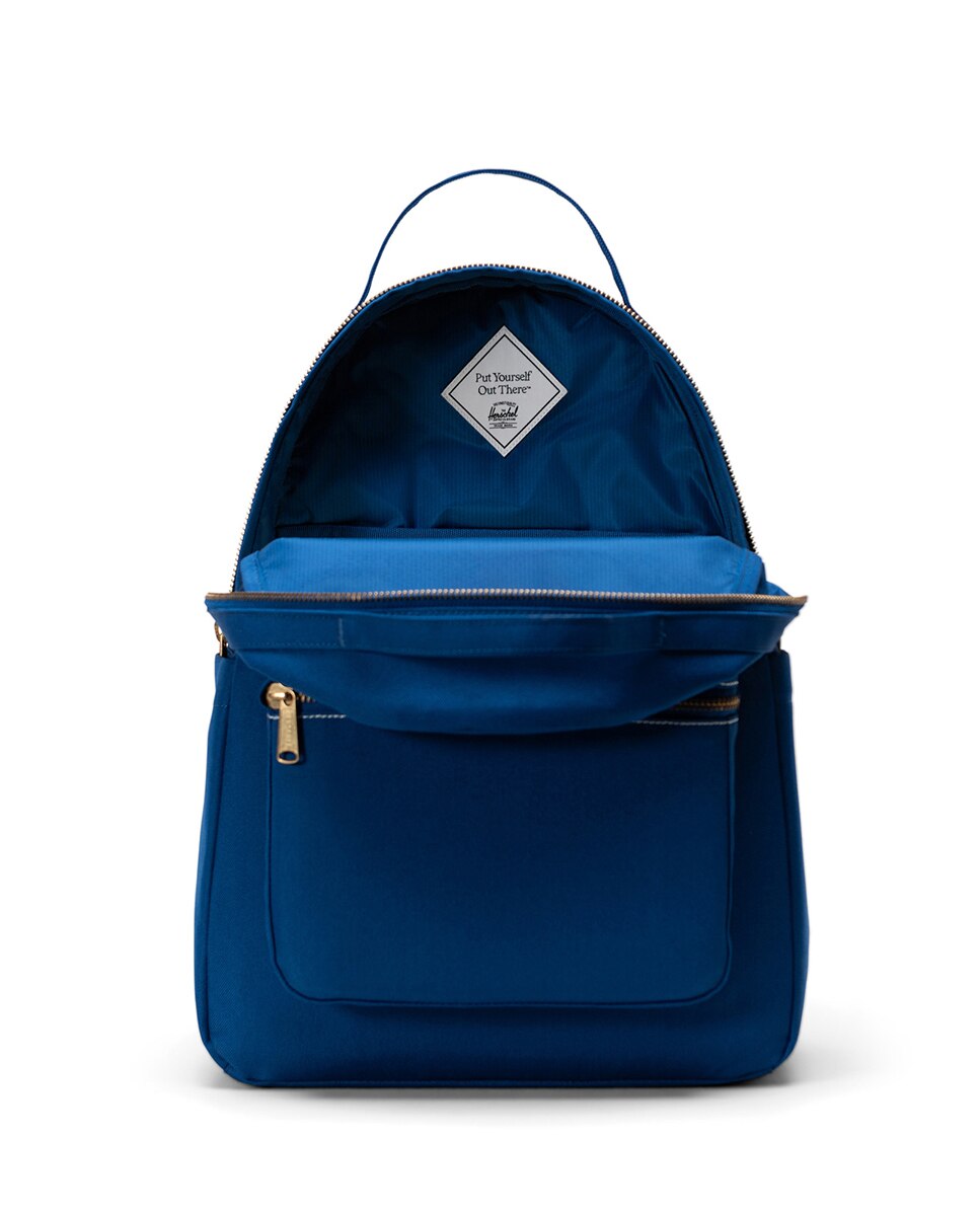 Mochila mujer ecológica azul 18 l con bolsillo delantero con cremallera - Herschel - Azul índigo Azul índigo-3