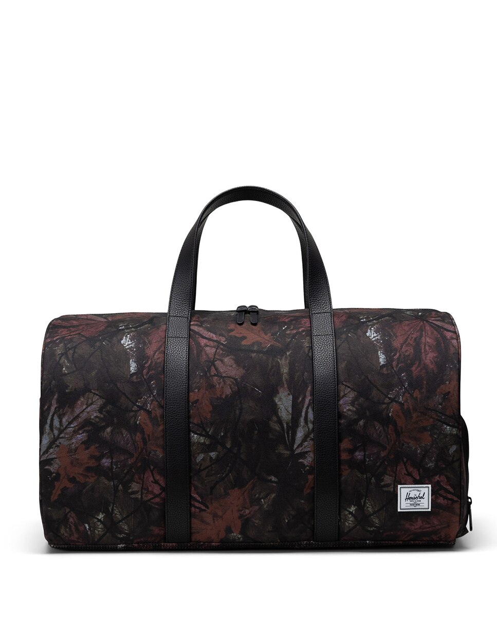 Bolsa de viaje hombre de 46 l en tejido ecológico estampado con cremallera - Herschel - Marrón oscuro Marrón oscuro-1