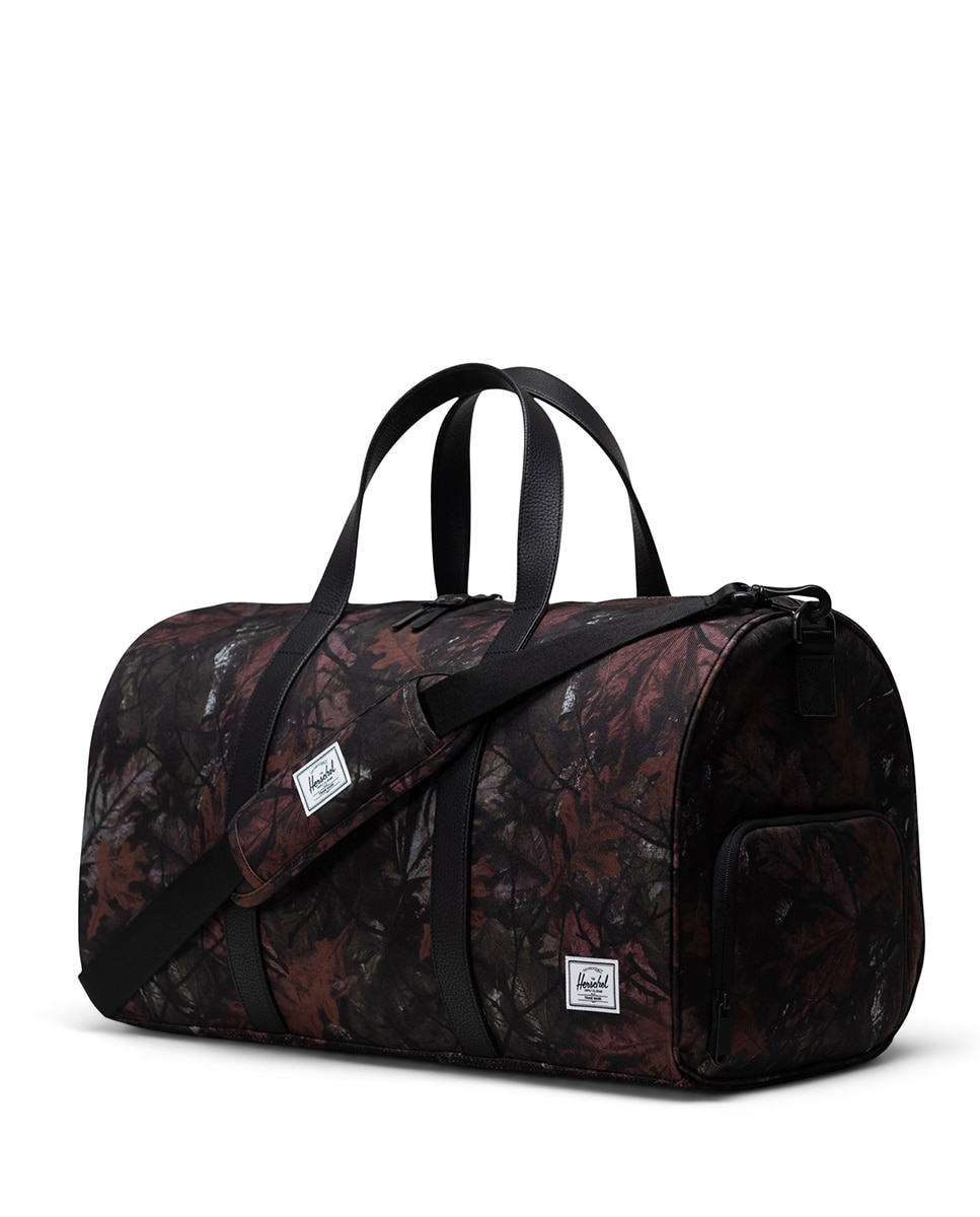 Bolsa de viaje hombre de 46 l en tejido ecológico estampado con cremallera - Herschel - Marrón oscuro Marrón oscuro-2