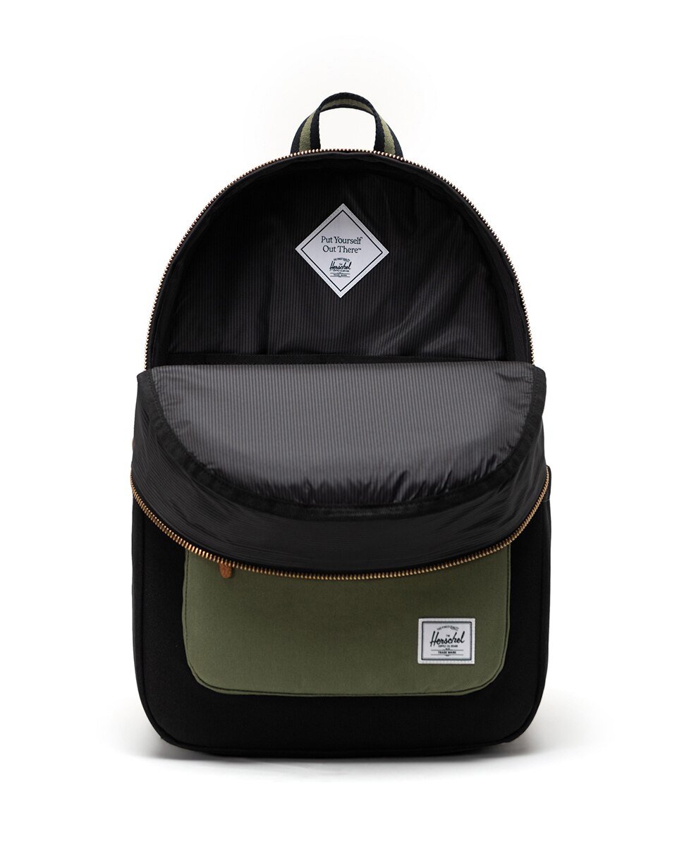 Mochila unisex herschel reciclada en tejido de 22 l con cremallera - Negro Negro-3