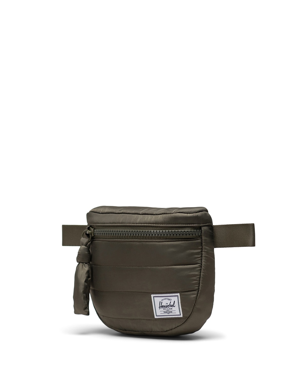 Riñonera mujer herschel reciclada en tejido acolchado 2 l - Verde militar Verde militar-3