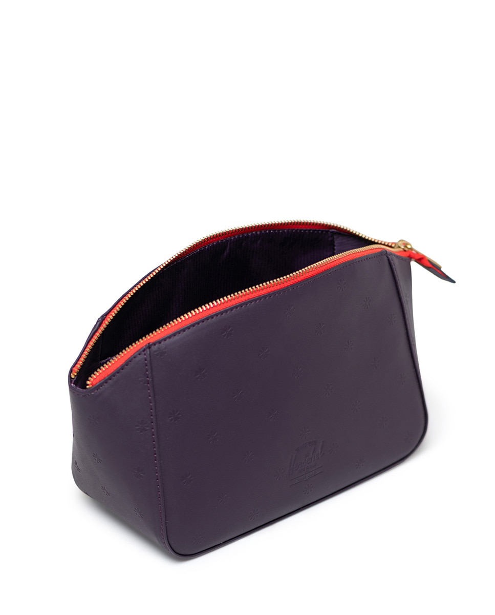 Neceser mujer herschel en piel vegana de 2 l con cremallera - Lila Lila-3
