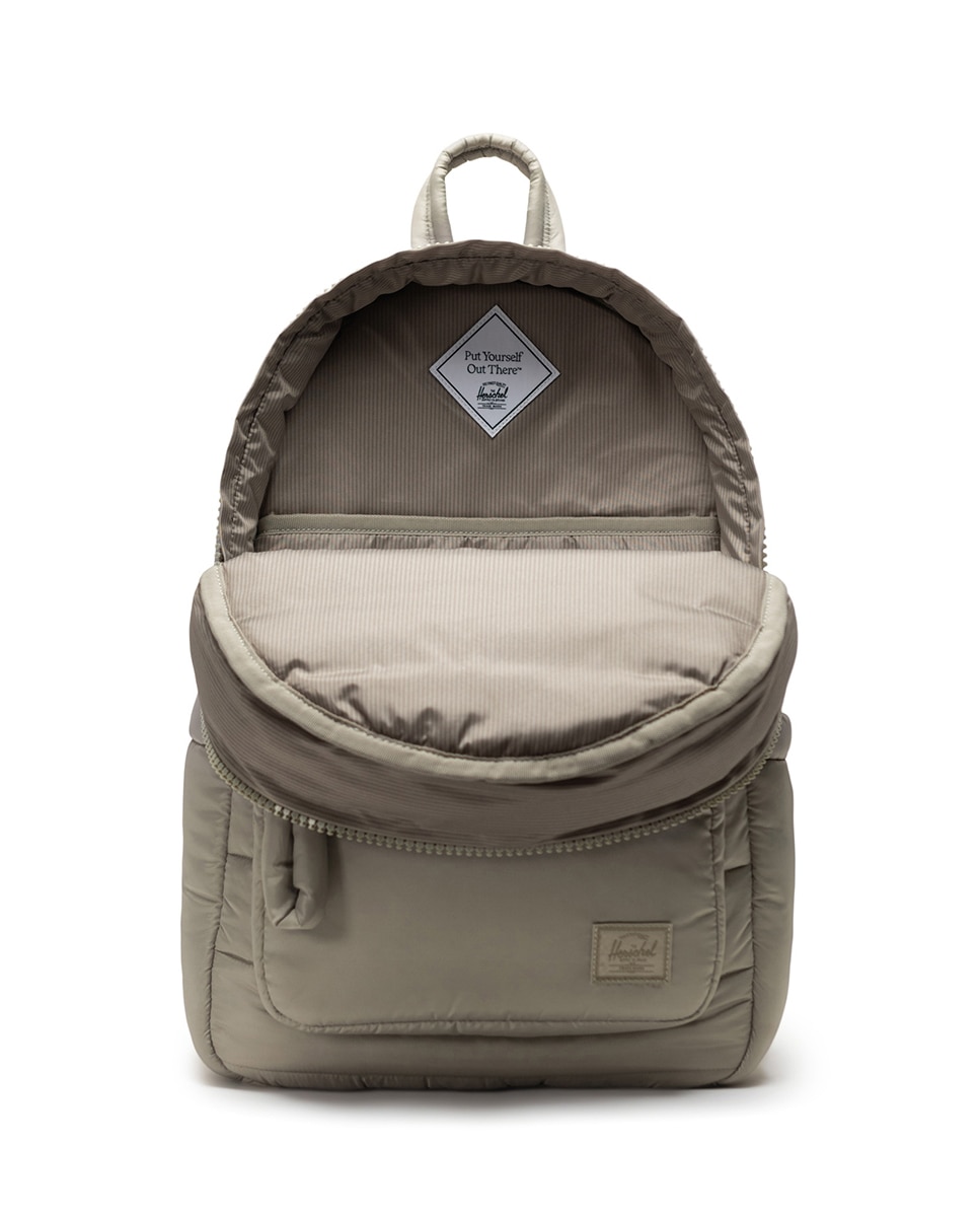 Mochila mujer herschel ecológica en tejido acolchado 22 l con cremallera - Beige Beige-3