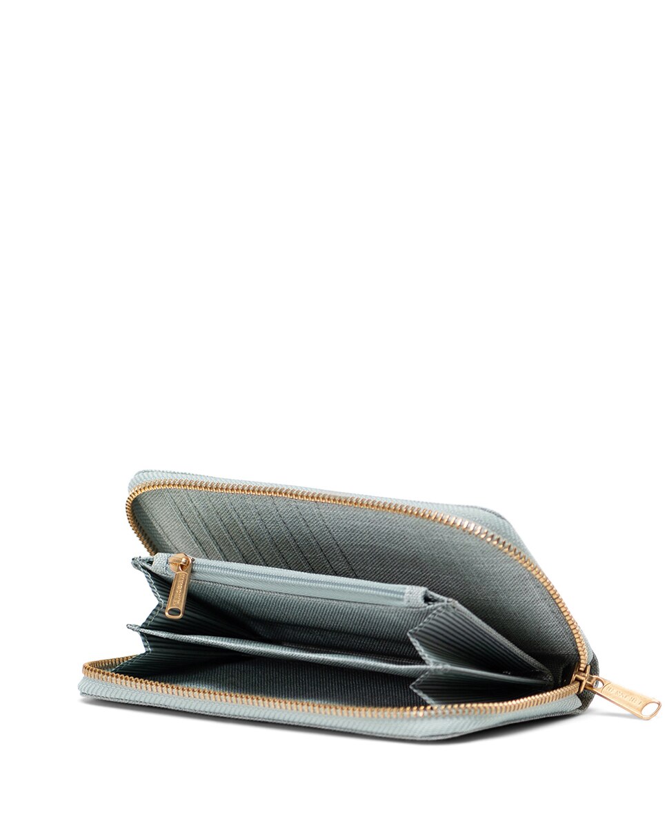 Monedero mujer herschel ecológico en tejido con cremallera - Verde claro Verde claro-3