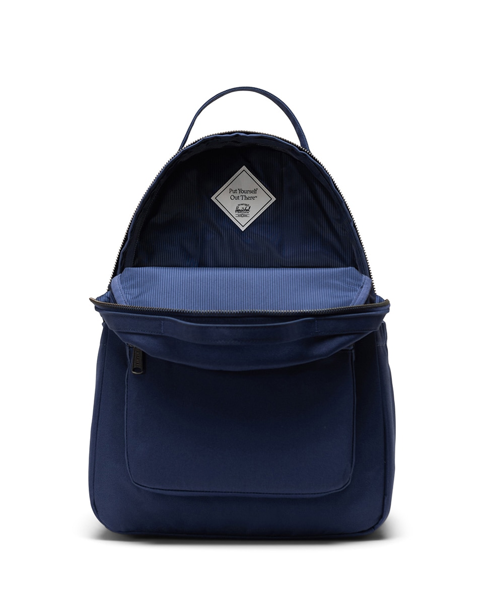 Mochila mujer ecológica azul 18 l con bolsillo delantero con cremallera - Herschel - Azul Azul-3
