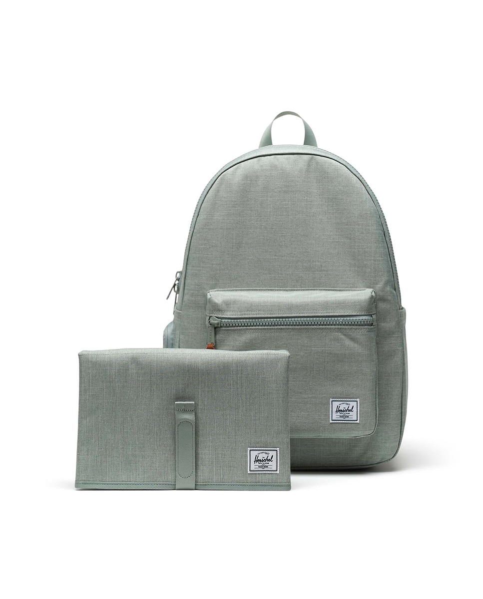 Mochila unisex herschel reciclada en tejido con cambiador de bebe de 22 l - Verde claro Verde claro-1