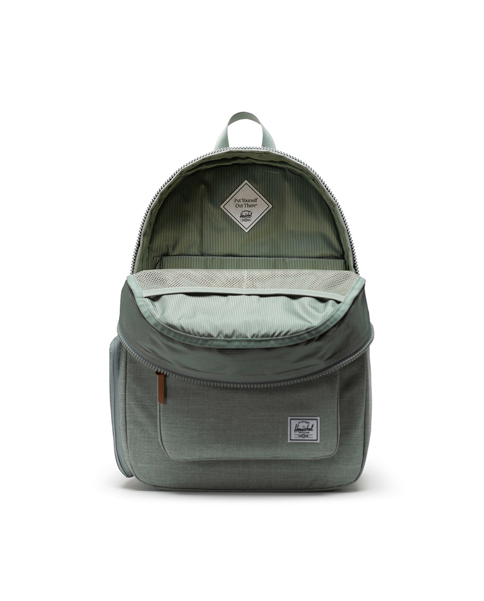 Mochila unisex herschel reciclada en tejido con cambiador de bebe de 22 l - Verde claro Verde claro-3