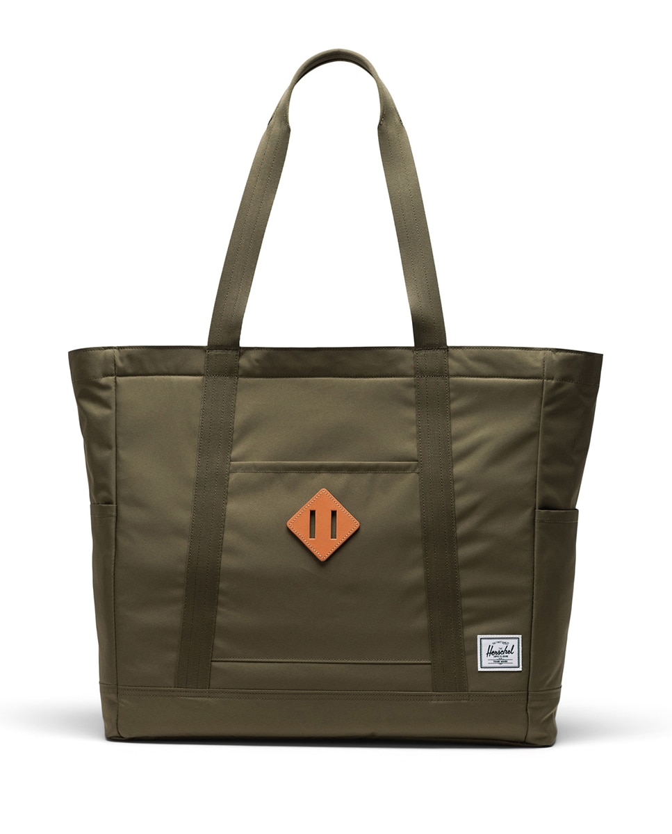 Bolso unisex herschel ecológico estilo shopper de 24 l en tejido - Verde militar Verde militar-1