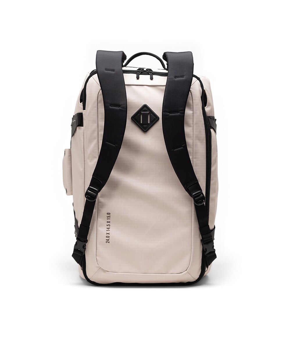 Bolsa de viaje unisex herschel ecológica de 66 l superresistente - Blanco / Negro Blanco / Negro-3