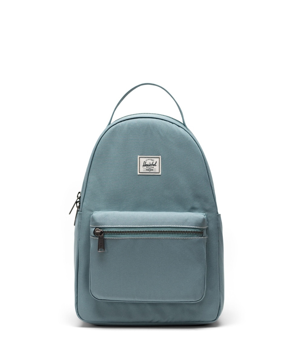 Mochila mujer ecológica herschel 14 l en tejido con cremallera - Verde azulado Verde azulado-1