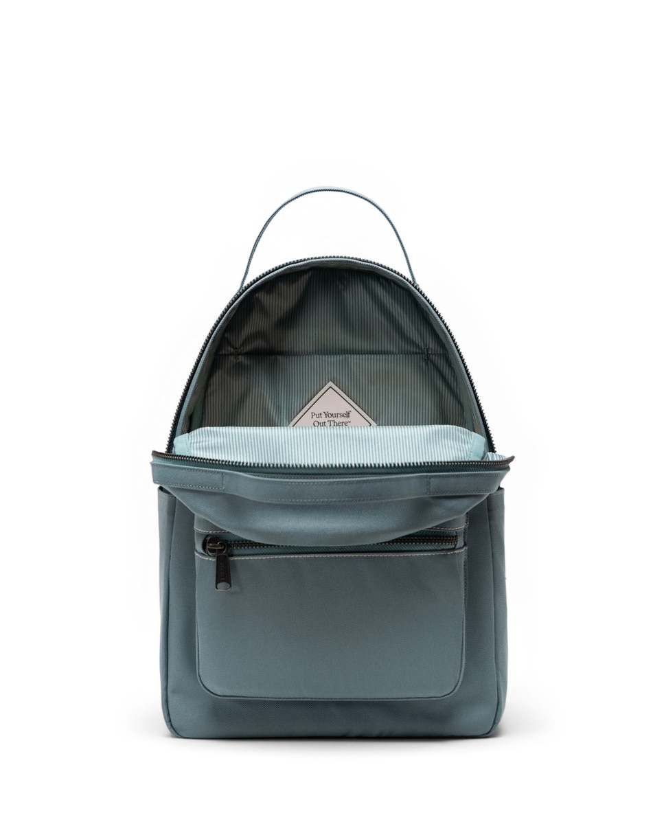 Mochila mujer ecológica herschel 14 l en tejido con cremallera - Verde azulado Verde azulado-3