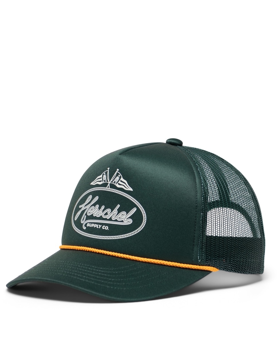 Imagen 0 de Gorra unisex herschel en tejido con detalle frontal Verde oscuro