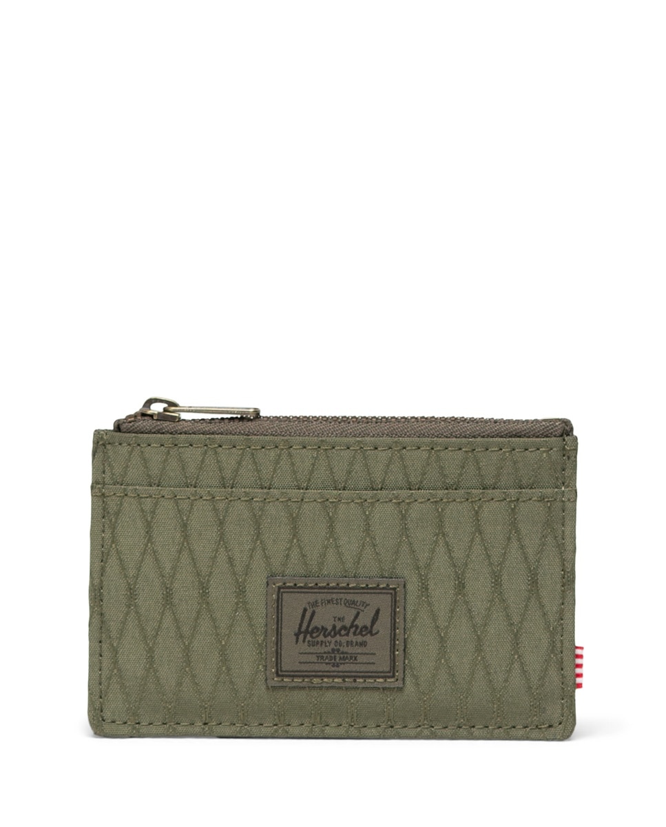 Imagen 0 de Tarjetero unisex herschel ecológico en tejido con cremallera Verde militar