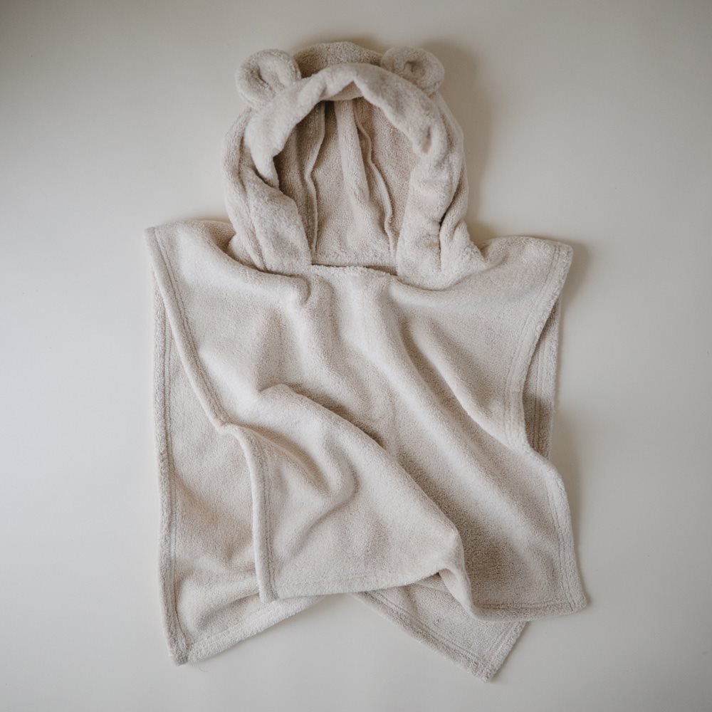 Imagen 3 de Toalla poncho Mushie - Blanco lino Blanco lino