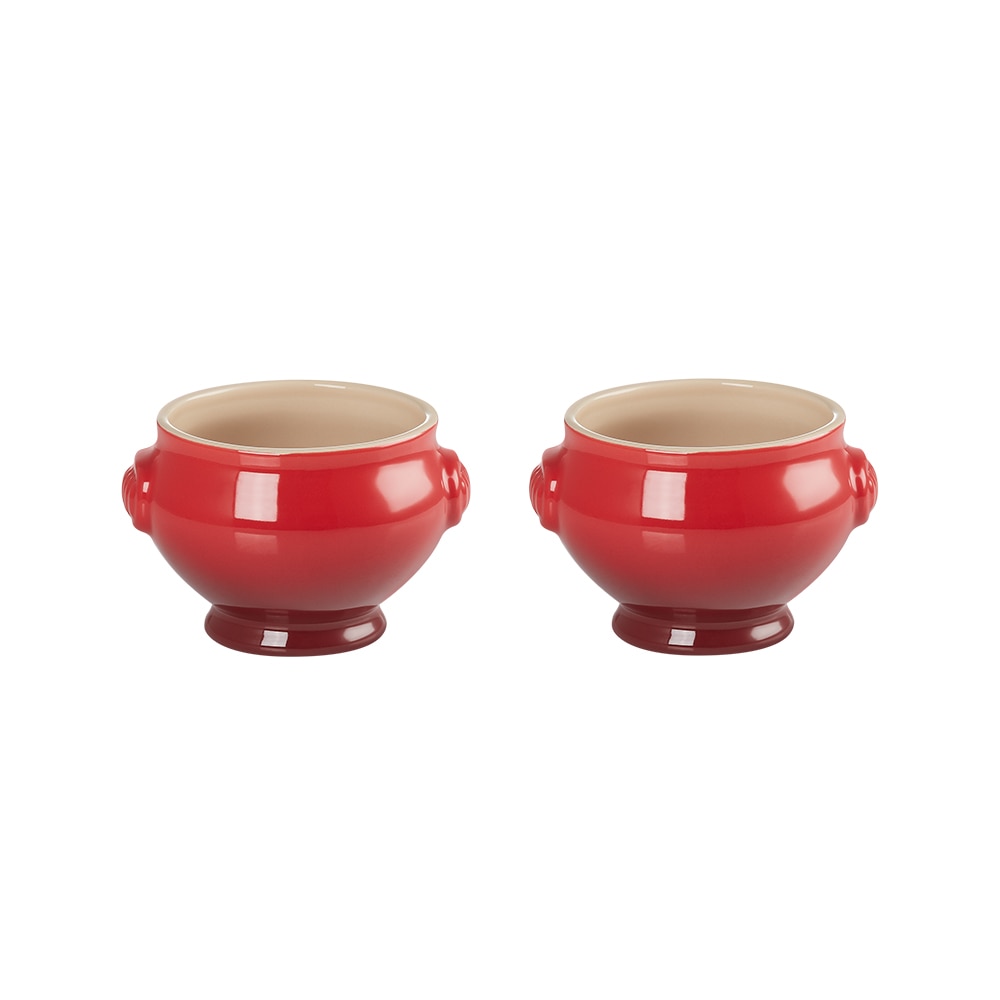Imagen 2 de Set de 2 soperas de cerámica de gres Le Creuset - Cereza 11 cm Cereza
