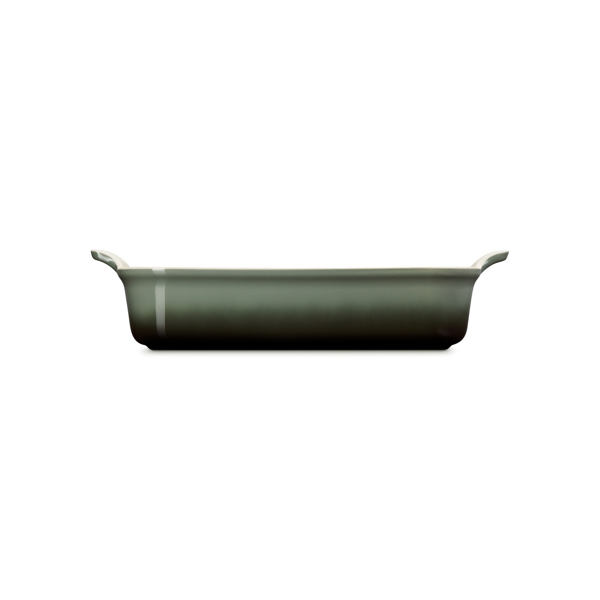 Bandeja rectangular Heritage de cerámica de gres Le Creuset - Verde Oliva 32 cm Verde Oliva-4