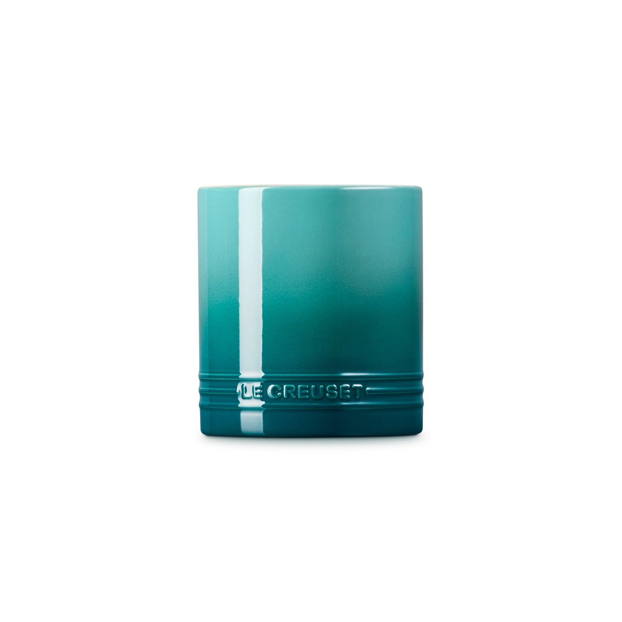 Bote para espátulas de cerámica de gres Le Creuset - Marrón Azul Pacífico-3