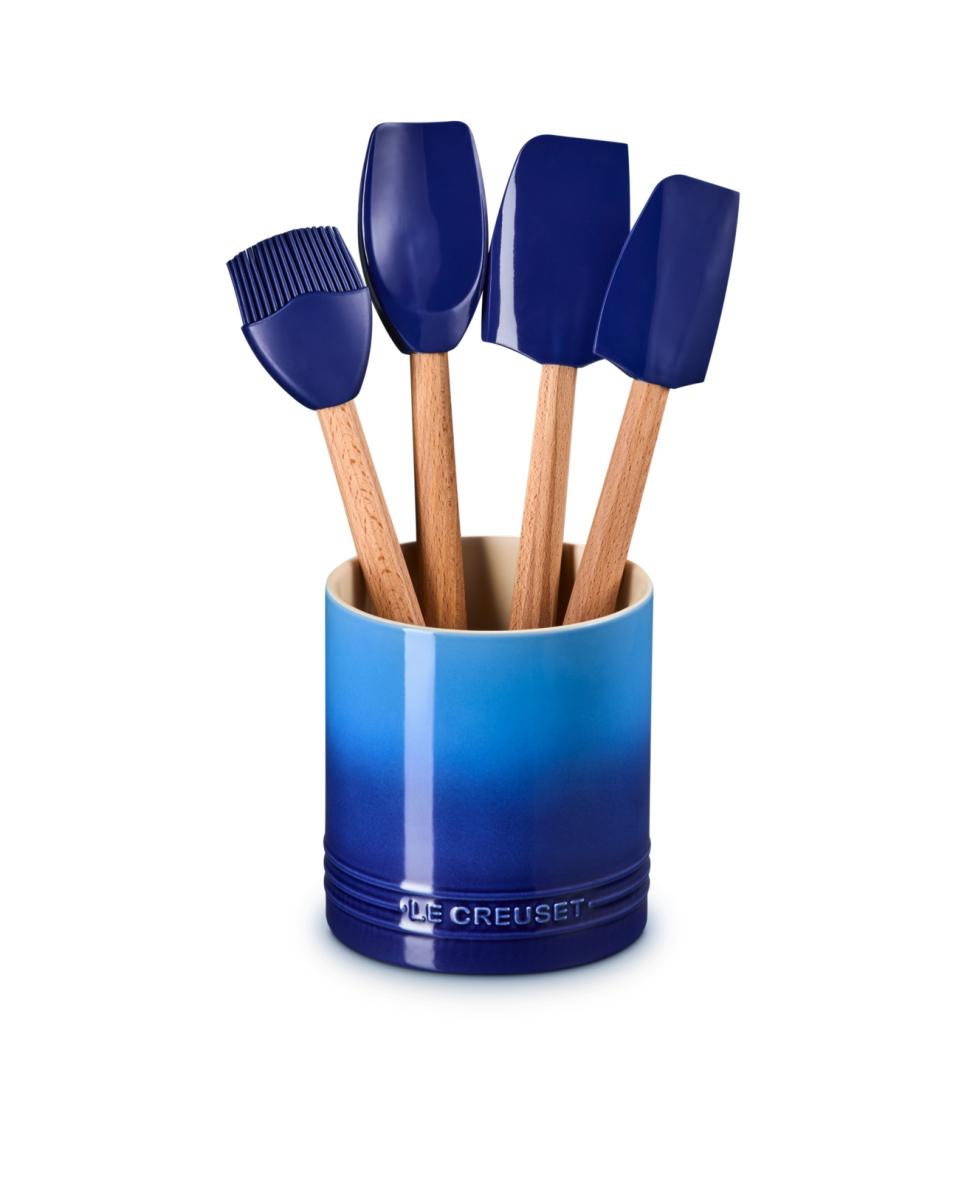 Imagen 3 de Set de 4 espátulas con bote de cerámica de gres Craft Le Creuset - Azure Azure