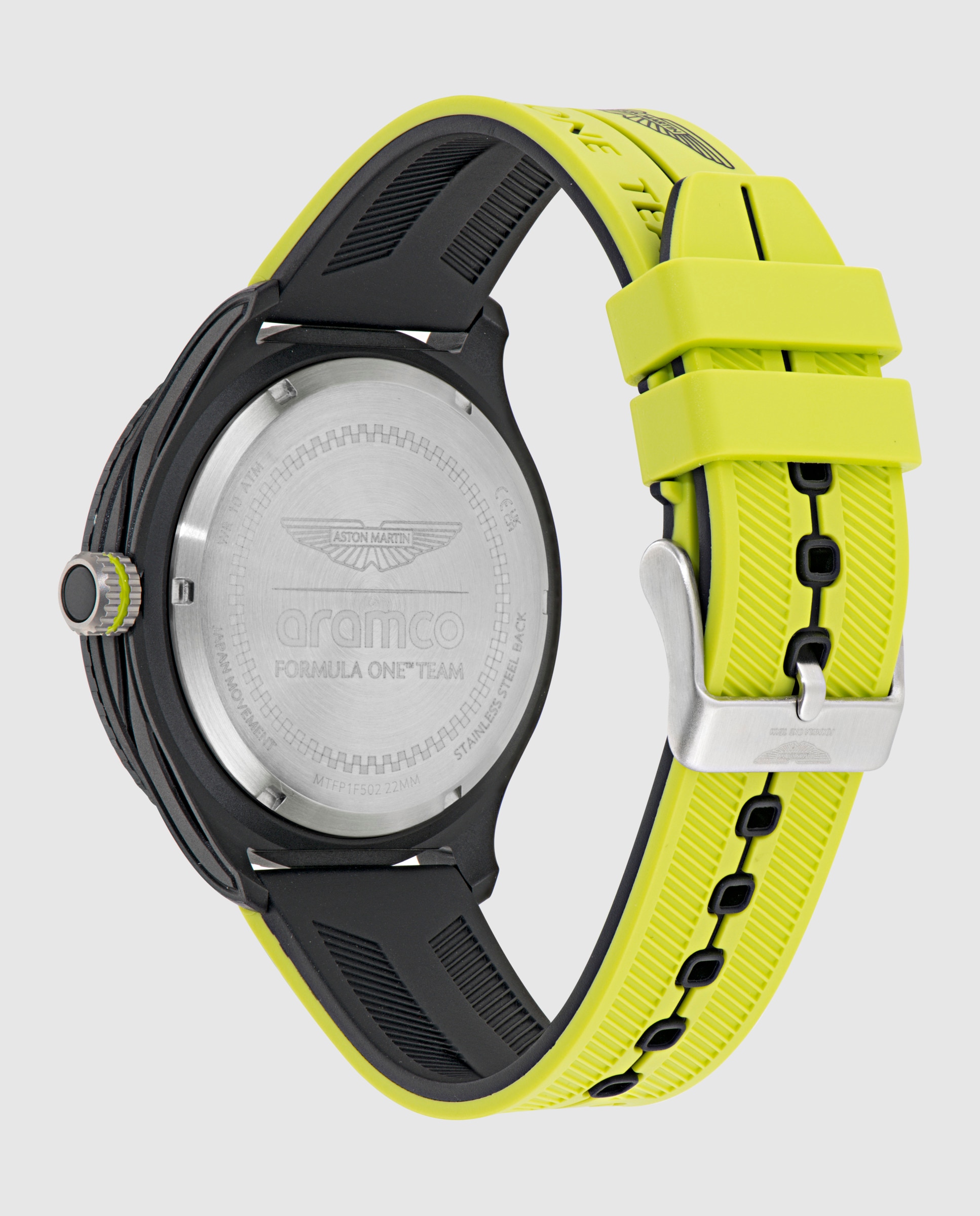 Imagen 3 de Reloj de hombre pitw formula 1 mtfp1f502 de silicona - Aston Martin - Amarillo Amarillo