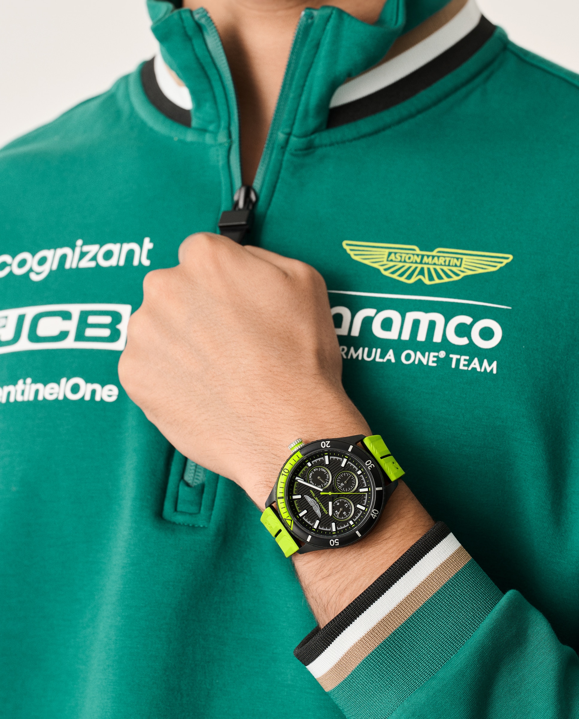 Imagen 4 de Reloj de hombre pitw formula 1 mtfp1f502 de silicona - Aston Martin - Amarillo Amarillo