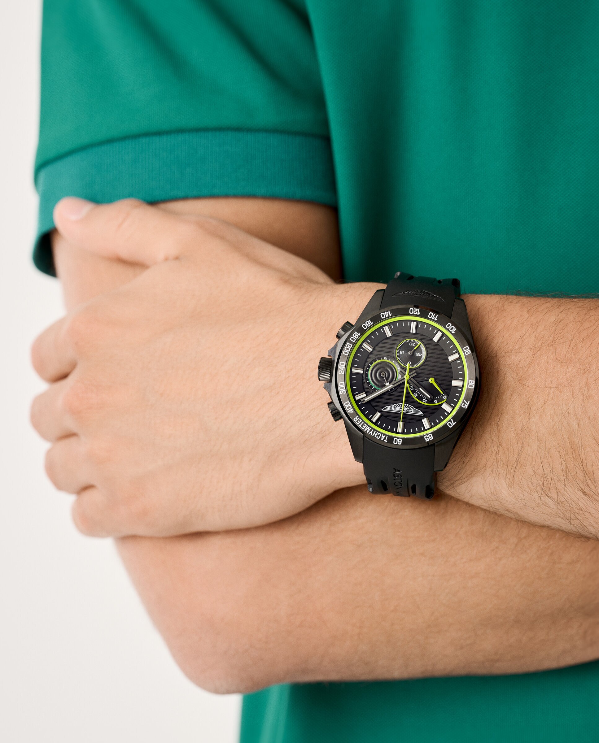 Reloj de hombre hlc icon mtrh1f503 de silicona y correa negra - Aston Martin - Negro Negro-5